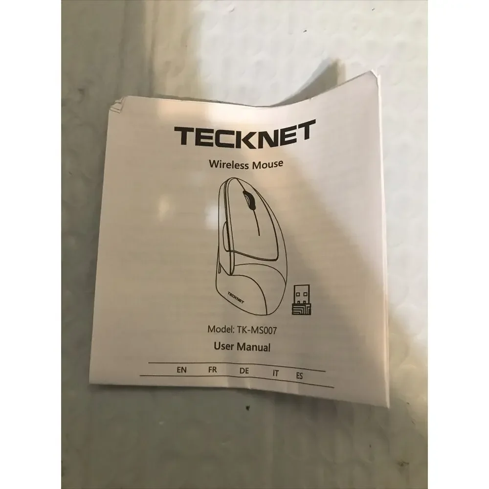 TECKNET TK-MS007 Ergonomic Wireless Cordless Mouse - White